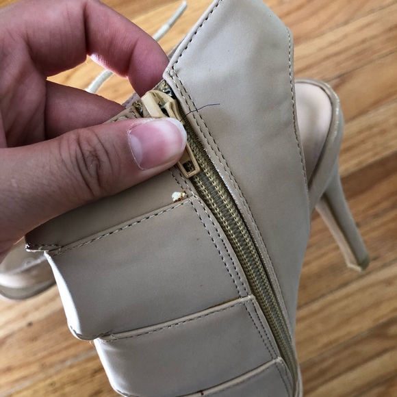 Peep-Toe Bootie Heels - Picture 5 of 6